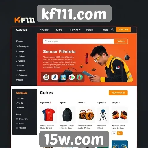 Interface do usuário do site kf111.com é intuitiva